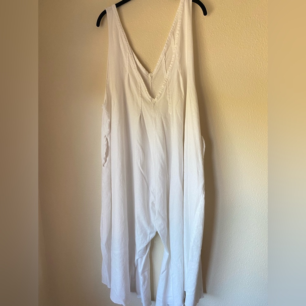 Free People Jump Up Ultra Wide Leg Linen Blend Jumpsuit, size Small - Picture 9 of 13